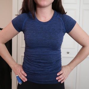 Dark blue swiftly tech lululemon shirt